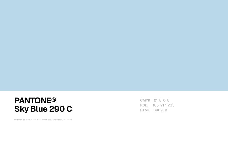 Sky Blue 290 C wallpaper, Mac